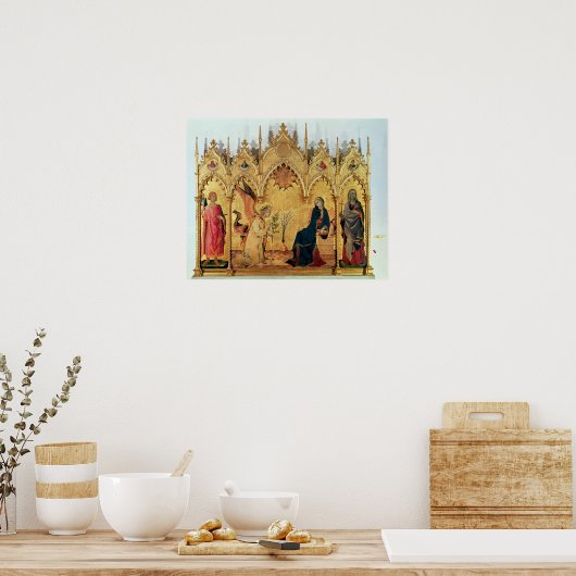 De aankondiging met St. Margaret en St. Poster (Keuken)