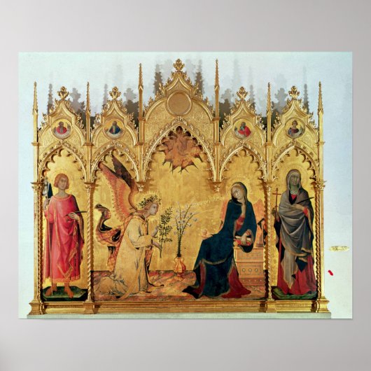 De aankondiging met St. Margaret en St. Poster (Voorkant)