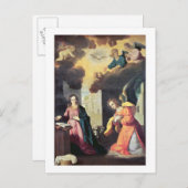 De aankondiging (olie op canvas) briefkaart (Voorkant / Achterkant)