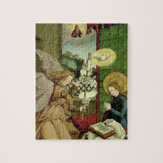 De aankondiging (olie op het paneel) legpuzzel (Verticaal)