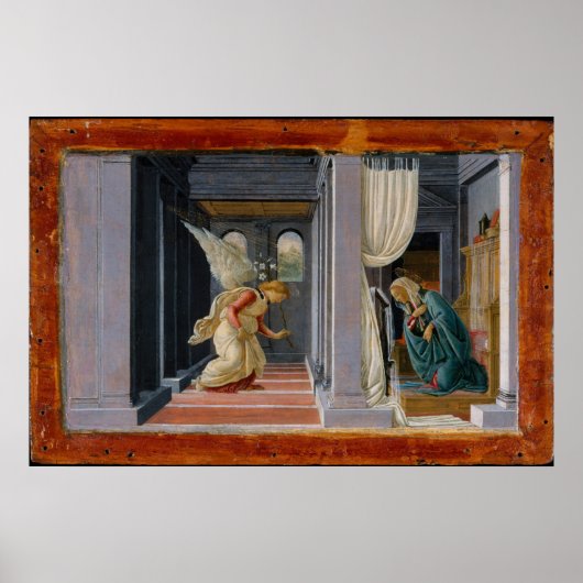 De aankondiging, ongeveer 1485 poster (Voorkant)