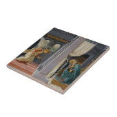 De aankondiging, ongeveer 1485 tegeltje (Zijkant)