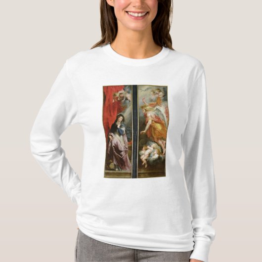 De aankondiging, op de achterzijde van de t-shirt (Voorkant)