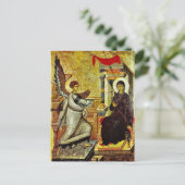 De aankondiging Orthodox Christelijk Icoon Briefkaart (Staand voorkant)
