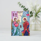 De aankondiging Orthodox Christelijk Icoon Briefkaart (Staand voorkant)