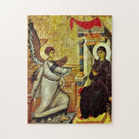 De aankondiging Orthodox Christelijk Icoon Legpuzzel (Verticaal)