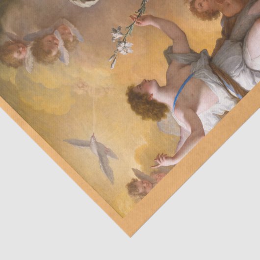 De aankondiging, Paolo de Matteis Tissuepapier (Detail)