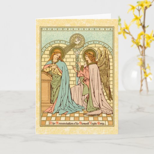 De aankondiging (RLS 04) Blanco Wenskaart (Gele Bloem)