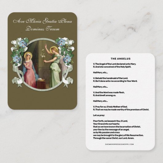 De aankondiging van Angelus Prayer van de Heilige  (Voorkant / Achterkant)