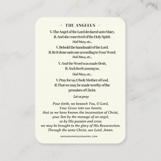 De aankondiging van Angelus Prayer van de Heilige  (Achterkant)