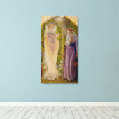 De aankondiging van Arthur Hughes Canvas Afdruk (Insitu (Houten vloer))
