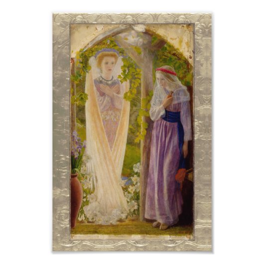 De aankondiging van Arthur Hughes Foto Afdruk (Voorkant)