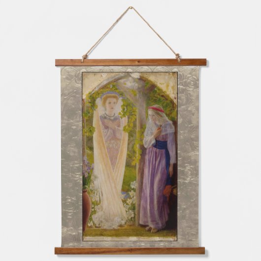 De aankondiging van Arthur Hughes Hangend Wandkleed (Voorkant)