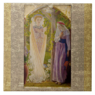 De aankondiging van Arthur Hughes Tegeltje