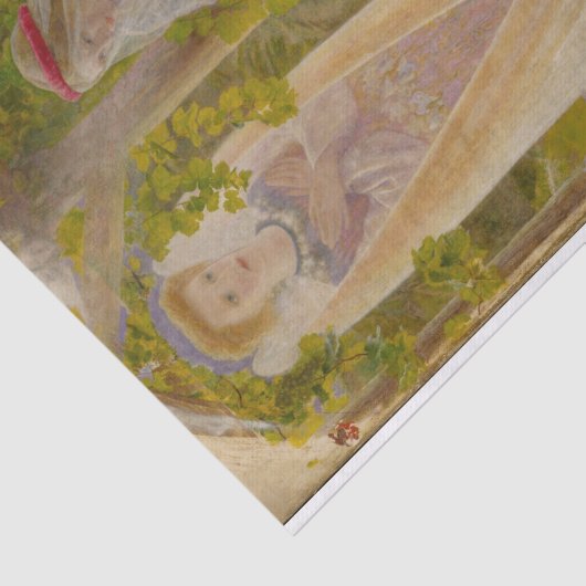 De aankondiging van Arthur Hughes Tissuepapier (Detail)