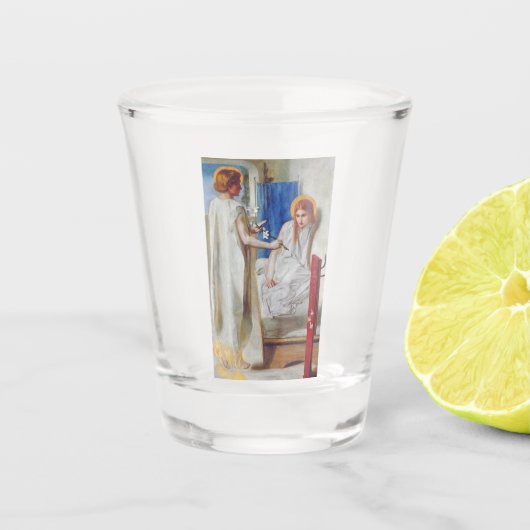 De aankondiging van Dante Gabriel Rossetti Shot Glas (Voorkant)