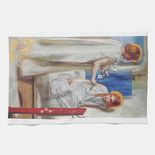 De aankondiging van Dante Gabriel Rossetti Theedoek (Horizontaal)