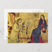 De aankondiging van de 13e eeuw briefkaart (Voorkant / Achterkant)