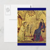 De aankondiging van de 13e eeuw briefkaart (Voorkant / Achterkant)