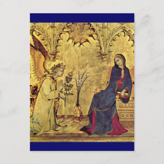 De aankondiging van de 13e eeuw briefkaart (Voorkant)