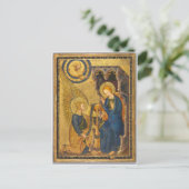 De aankondiging van de 14e-eeuwse temperatuur en o briefkaart (Staand voorkant)