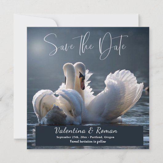 De aankondiging van de datum opslaan (Voorkant)