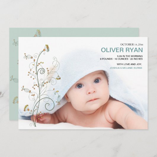 De Aankondiging van de Geboorte van de Foto van de (Voorkant / Achterkant)