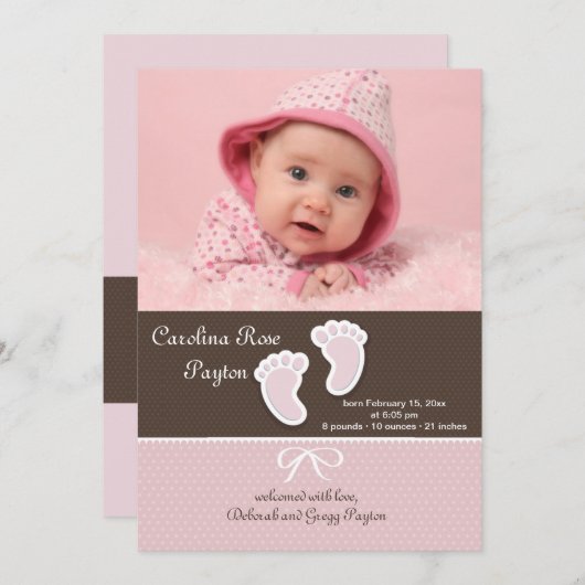 De Aankondiging van de Geboorte van de Foto van de (Voorkant / Achterkant)