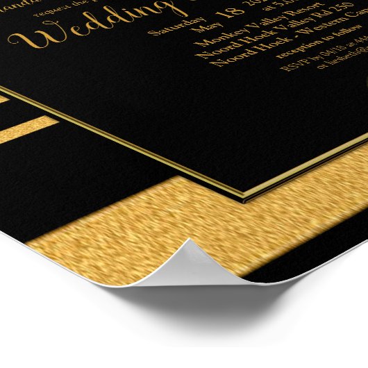 De aankondiging van de Grote Gatsby Wedding Poster (Hoek)