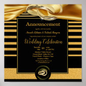 De aankondiging van de Grote Gatsby Wedding Poster (Voorkant)