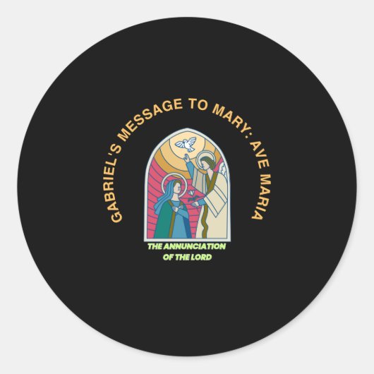 De Aankondiging van de Heer Ronde Sticker (Voorkant)