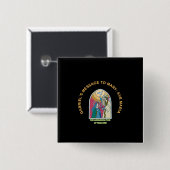 De Aankondiging van de Heer Vierkante Button 5,1 Cm (Voorkant /achterkant)