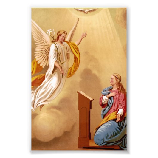 De Aankondiging van de Maagd Maria Foto Afdruk (Voorkant)