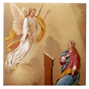 De Aankondiging van de Maagd Maria Tegeltje