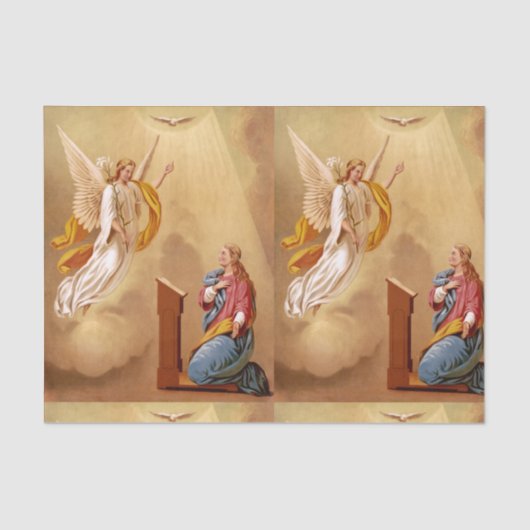 De Aankondiging van de Maagd Maria Tissuepapier (Voorkant)