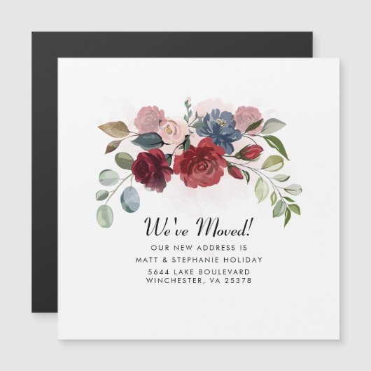 De aankondiging van de update van het bloemenadres (Voorkant / Achterkant)