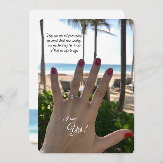 De aankondiging van de Verloving Ring Photo (Voorkant / Achterkant)