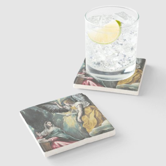 De aankondiging van El Greco Stenen Onderzetter (Zijkant)