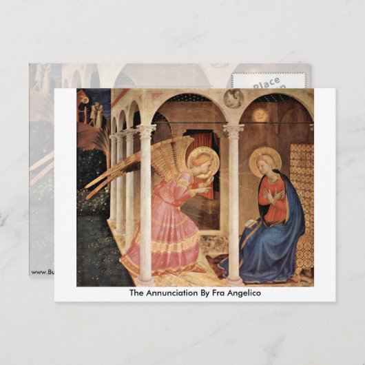 De aankondiging van Fra Angelico Briefkaart (Voorkant / Achterkant)