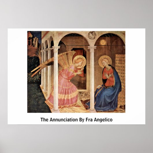 De aankondiging van Fra Angelico Poster (Voorkant)