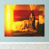 De aankondiging van Henry Ossawa Tanner (1898) Canvas Afdruk (Insitu (Houten vloer))