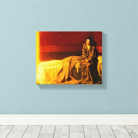 De aankondiging van Henry Ossawa Tanner van 1898 Canvas Afdruk (Insitu (Houten vloer))