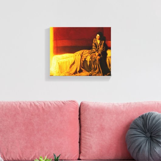 De aankondiging van Henry Ossawa Tanner van 1898 Canvas Afdruk (Insitu (Woonkamer))