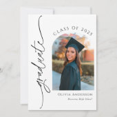 De aankondiging van het Afstuderen Afstuderen met  (Voorkant)