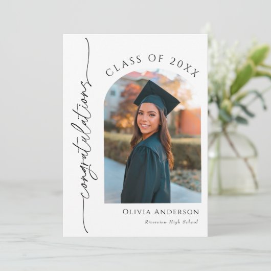 De aankondiging van het Afstuderen Afstuderen met  (Staand voorkant)