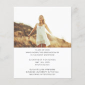 De aankondiging van het Afstuderen van de begrotin (Achterkant)