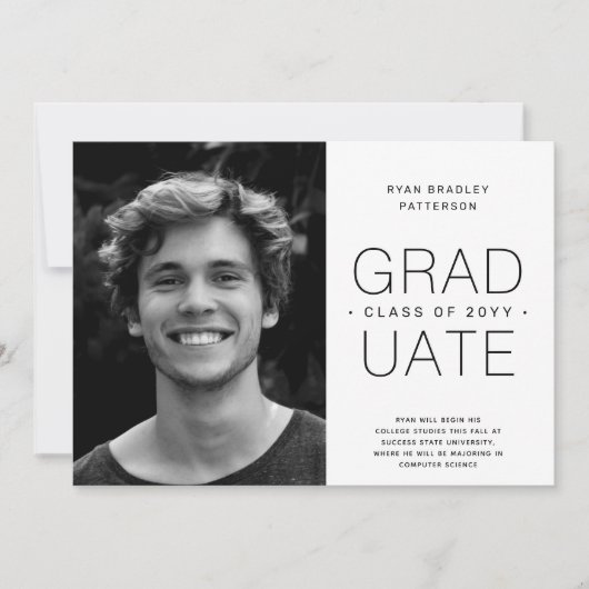 De aankondiging van het Afstuderen van de begrotin (Voorkant)