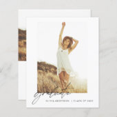 De aankondiging van het Afstuderen van de begrotin (Voorkant / Achterkant)