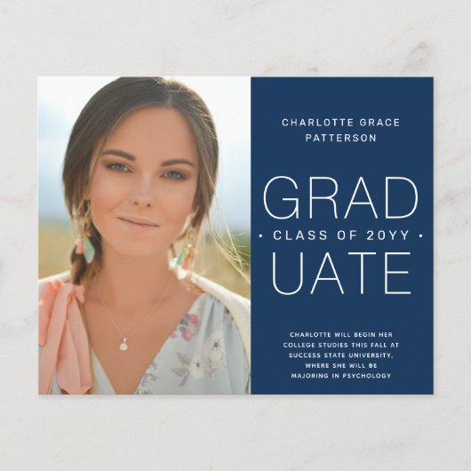 De aankondiging van het Afstuderen van de begrotin Flyer (Voorkant)