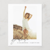 De aankondiging van het Afstuderen van de begrotin Flyer (Voorkant)